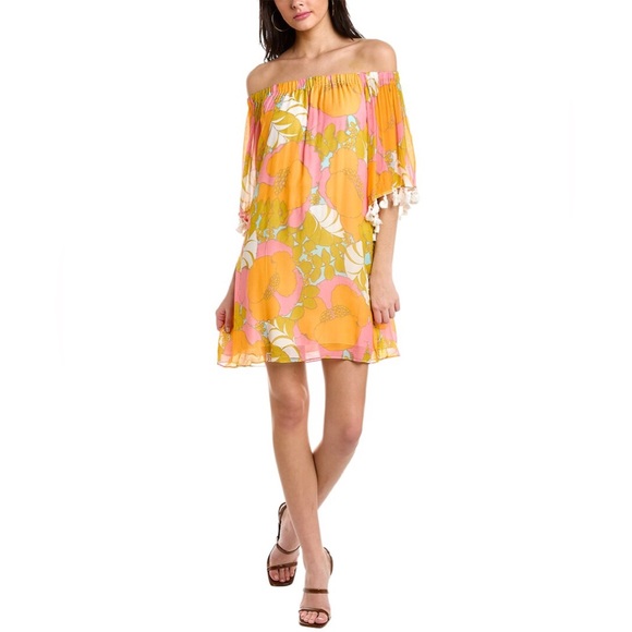 Trina Turk Floral Print Mini Vacation Dress Sz S - Picture 2 of 10